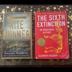 The Kite Runner and The Sixth Extinction Books